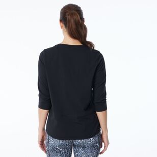 LMA Women's Oversized Batwing Active Tee Black