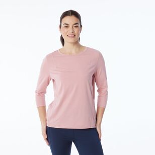 LMA Women's Oversized Batwing Active Tee Rose