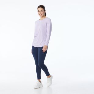 LMA Active Women's Gathered Long Sleeve Active Tee Lavender