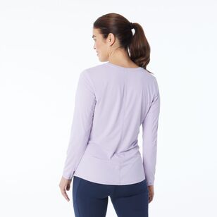 LMA Active Women's Gathered Long Sleeve Active Tee Lavender