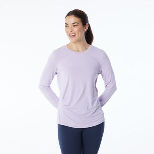 LMA Active Women's Gathered Long Sleeve Active Tee Lavender