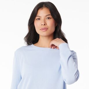 LMA Women's Crew Sweat Top Ice Blue