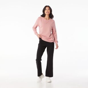 LMA Women's Crew Sweat Top Rose