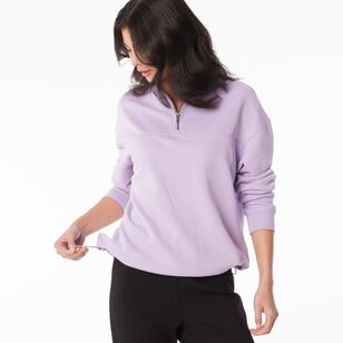 LMA Active Women's 1/4 Zip Sweat Top Lavender