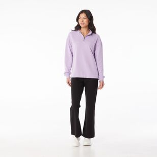 LMA Active Women's 1/4 Zip Sweat Top Lavender