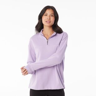 LMA Active Women's 1/4 Zip Sweat Top Lavender