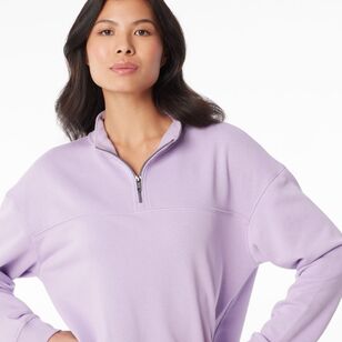 LMA Active Women's 1/4 Zip Sweat Top Lavender