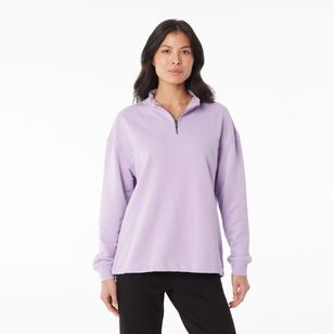 LMA Active Women's 1/4 Zip Sweat Top Lavender