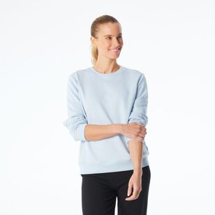 LMA Women's Spliced Sweat Top Soft Blue