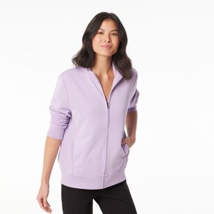 LMA Women's Zip Through Fleece Jacket Lavender