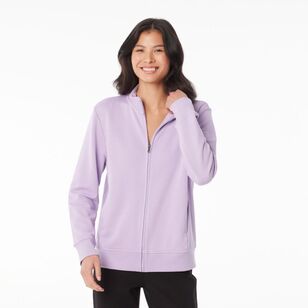 LMA Women's Zip Through Fleece Jacket Lavender