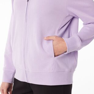 LMA Women's Zip Through Fleece Jacket Lavender