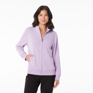 LMA Women's Zip Through Fleece Jacket Lavender