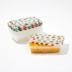 Cooking With Colour 20-Piece Rectangle Food Storage Strawberry