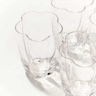 Chyka Home Daisy 400 mL 4 Piece Glass Tumbler Set