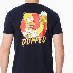 Simpsons Men's Homer Simpson Duff Tee Navy