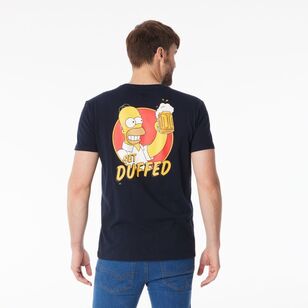 Simpsons Men's Homer Simpson Duff Tee Navy