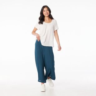 Khoko Collection Women's Crinkle Pants Petrol