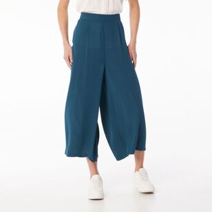 Khoko Collection Women's Crinkle Pants Petrol