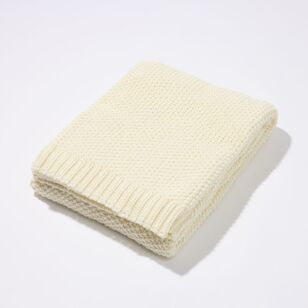 Soren Luna Knitted Throw Milk 130 x 170 cm