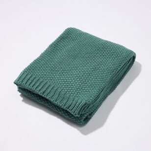 Soren Luna Knitted Throw Sage 130 x 170 cm