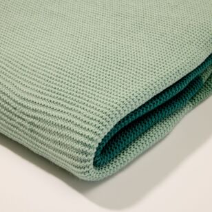 Soren Hali Knitted Throw Green 130 x 170 cm