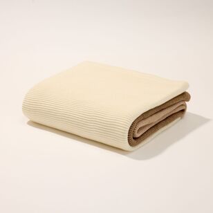 Soren Hali Knitted Throw Natural 130 x 170 cm