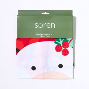 Soren Piggy 45 x 70 cm Tea Towel Set of 2