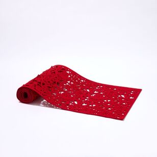 Soren Festive 35 x 150 cm Felt Table Runner Red