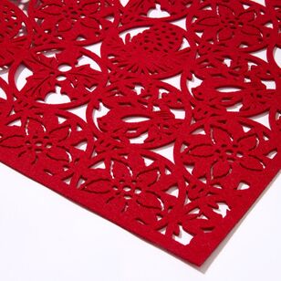 Soren Festive 35 x 150 cm Felt Table Runner Red