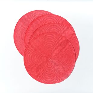 Soren Orion 38 cm Diameter Placemats Set of 4 Red