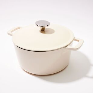 Smith + Nobel Colour Kitchen 5 L Cast Iron Casserole Almond