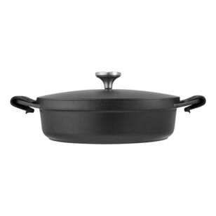 Maxwell & Williams Agile 4L Non-Stick Shallow Casserole Pot Black