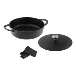 Maxwell & Williams Agile 4L Non-Stick Shallow Casserole Pot Black