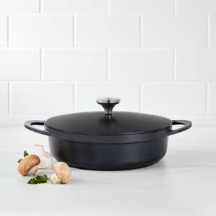 Maxwell & Williams Agile 4L Non-Stick Shallow Casserole Pot Black