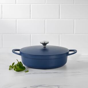 Maxwell & Williams Agile 4L Non-Stick Shallow Casserole Pot Navy