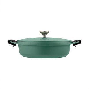 Maxwell & Williams Agile 4L Non-Stick Shallow Casserole Pot Sage