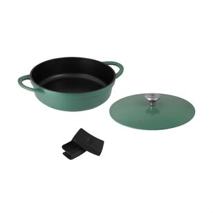 Maxwell & Williams Agile 4L Non-Stick Shallow Casserole Pot Sage