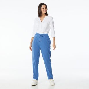 Khoko Collection Women's French Terry Straight Trackpants Denim