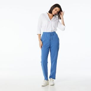 Khoko Collection Women's French Terry Straight Trackpants Denim