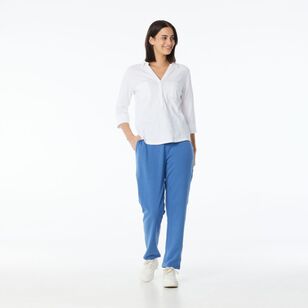 Khoko Collection Women's French Terry Straight Trackpants Denim