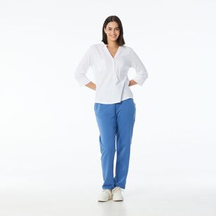 Khoko Collection Women's French Terry Straight Trackpants Denim