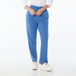 Khoko Collection Women's French Terry Straight Trackpants Denim