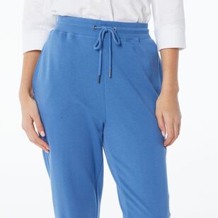 Khoko Collection Women's French Terry Straight Trackpants Denim