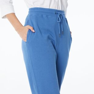 Khoko Collection Women's French Terry Straight Trackpants Denim