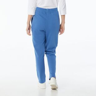 Khoko Collection Women's French Terry Straight Trackpants Denim