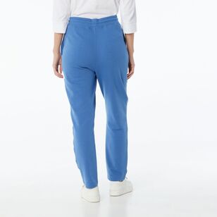 Khoko Collection Women's French Terry Straight Trackpants Denim