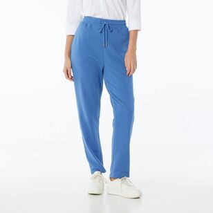 Khoko Collection Women's French Terry Straight Trackpants Denim