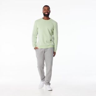 NMA Men's Crew Neck Sweat With Logo Lily Green