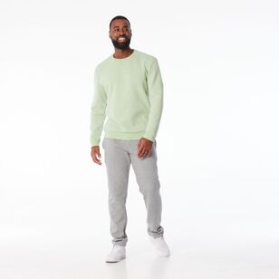 NMA Men's Crew Neck Sweat With Logo Lily Green